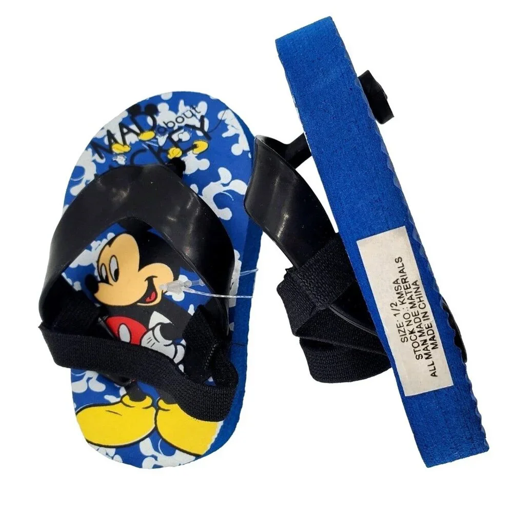 Disney 0-6M Baby Boy Mickey Mouse Sandals Waterproof Flip Flops Summer Shoes